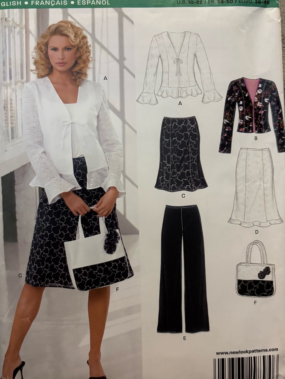 New Look 6609  Pants Skit Jacket Purse 10-22 UNCUT